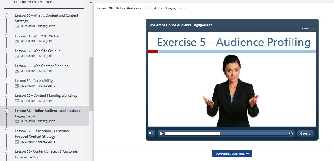 E-Learning Screenshot - Audience Profiling